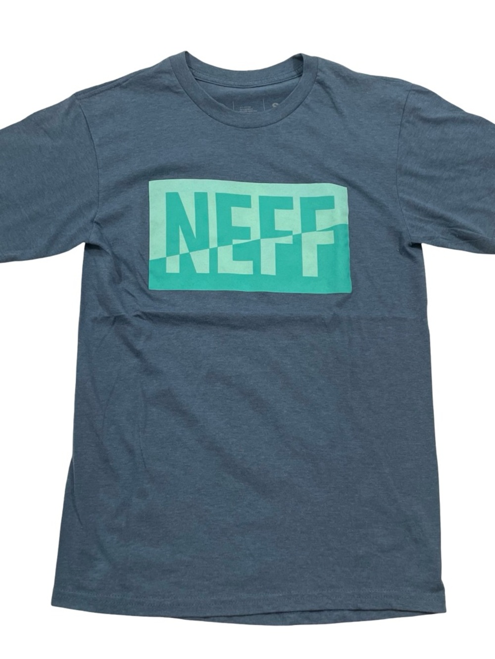 NEFF New World Logo Size S Blue Tee (Retail $22)